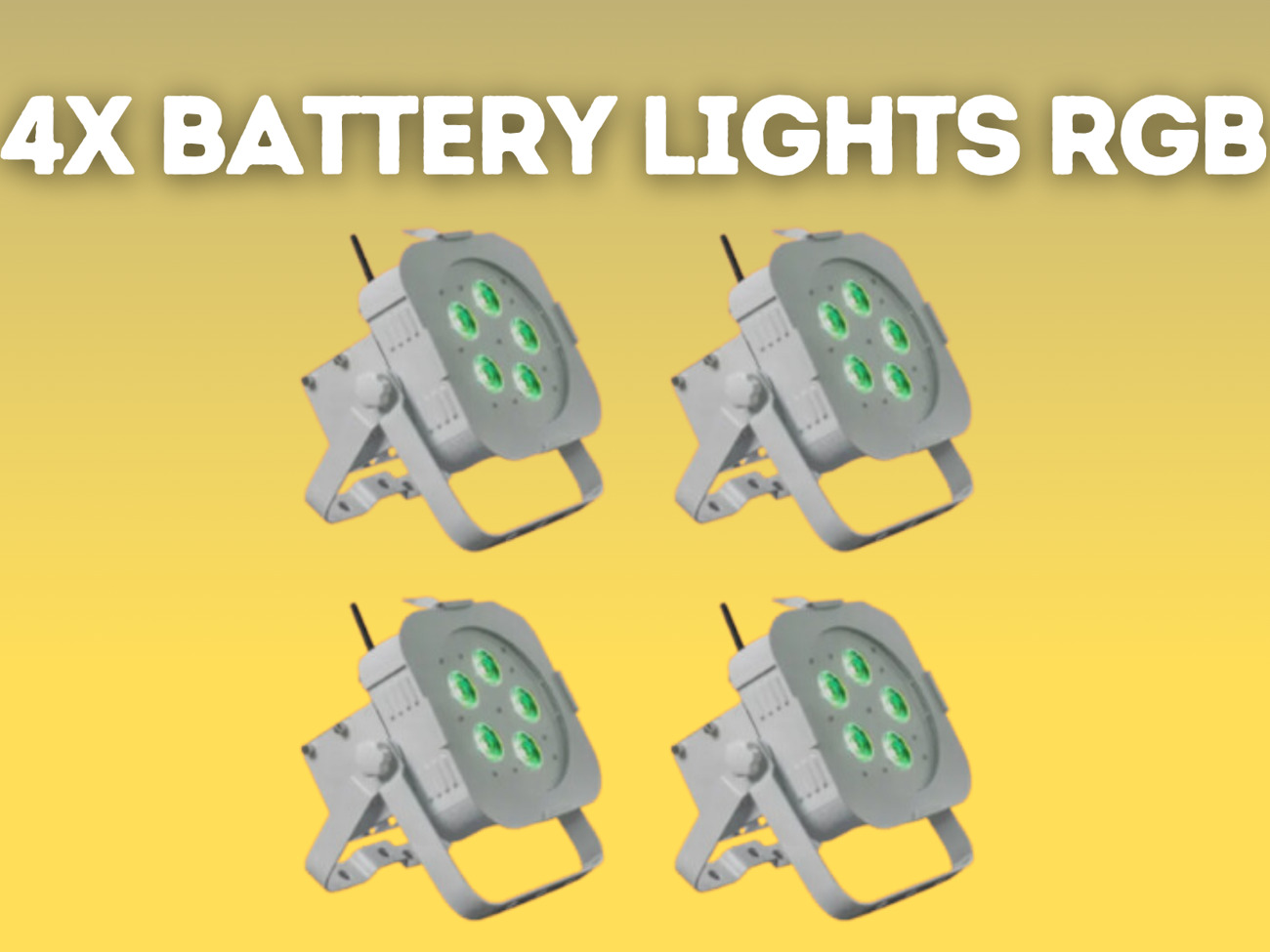 4x american dj wifly battery lights rgb uplight led