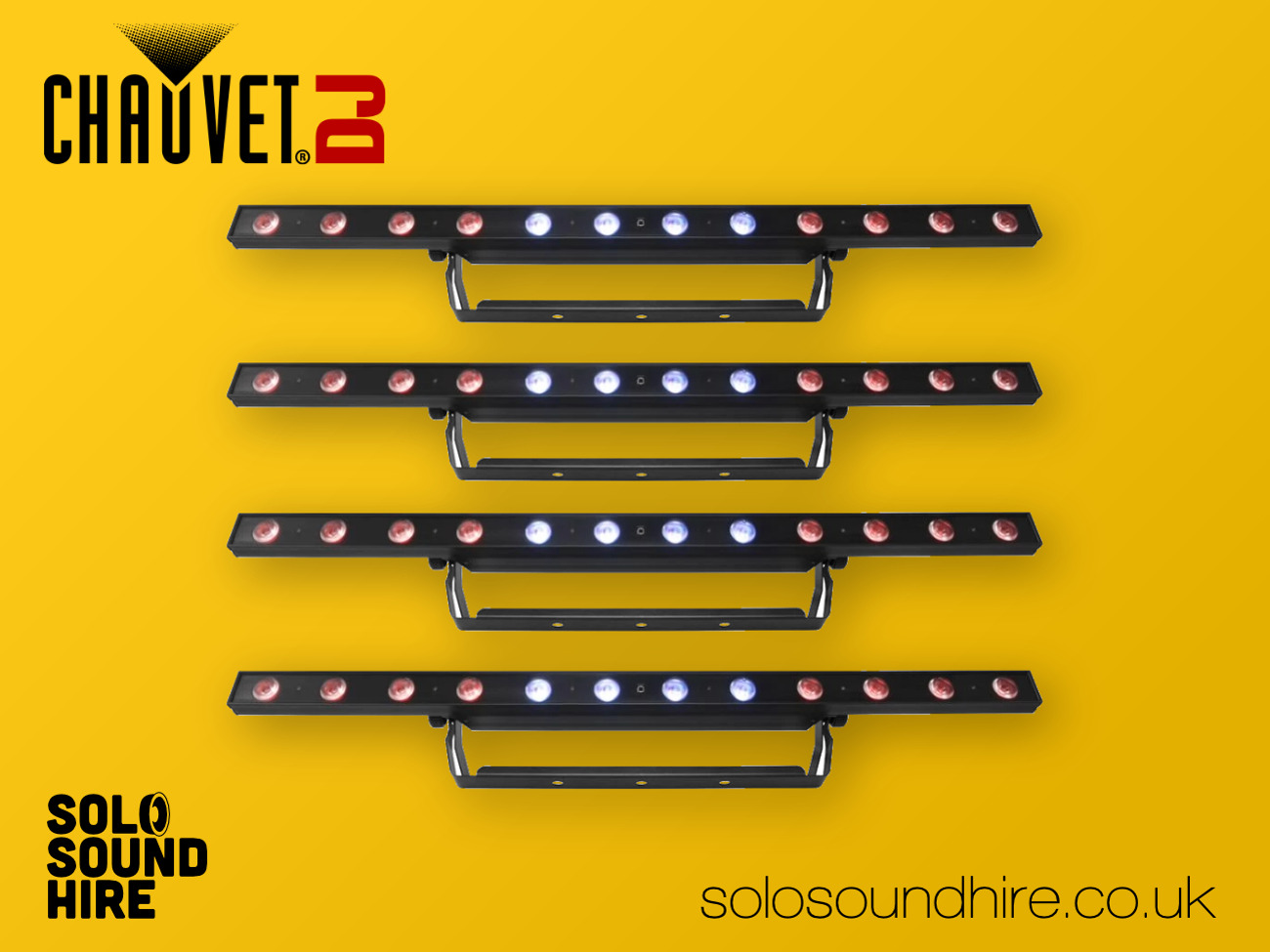 4x chauvet dj colorband pix usb led batten