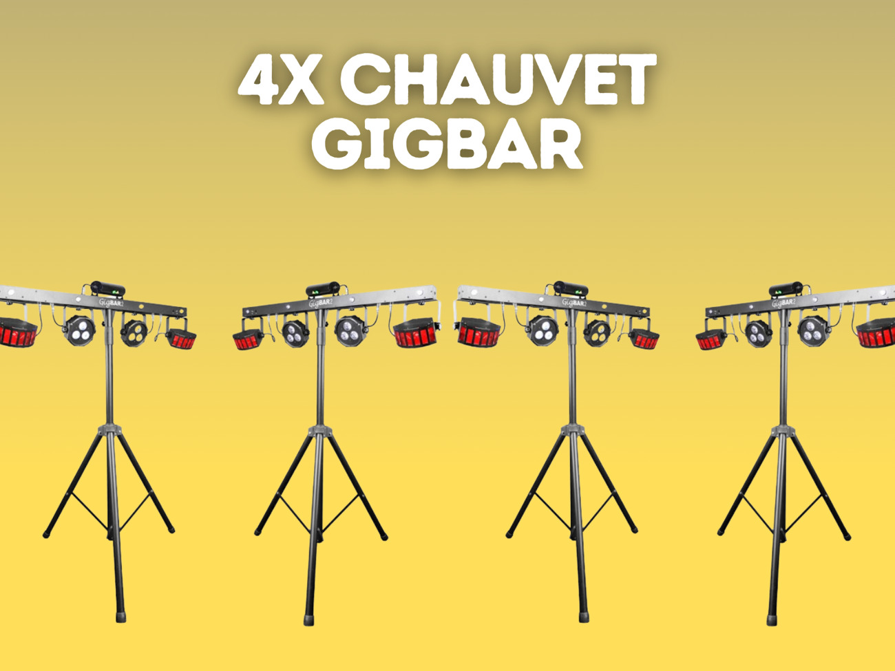4x chauvet gigbar 2 lighting gigbar, laser strobe uv disco