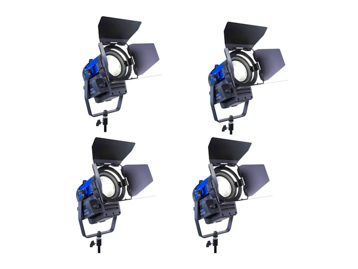 4x dracast fresnel led 500w daylight light