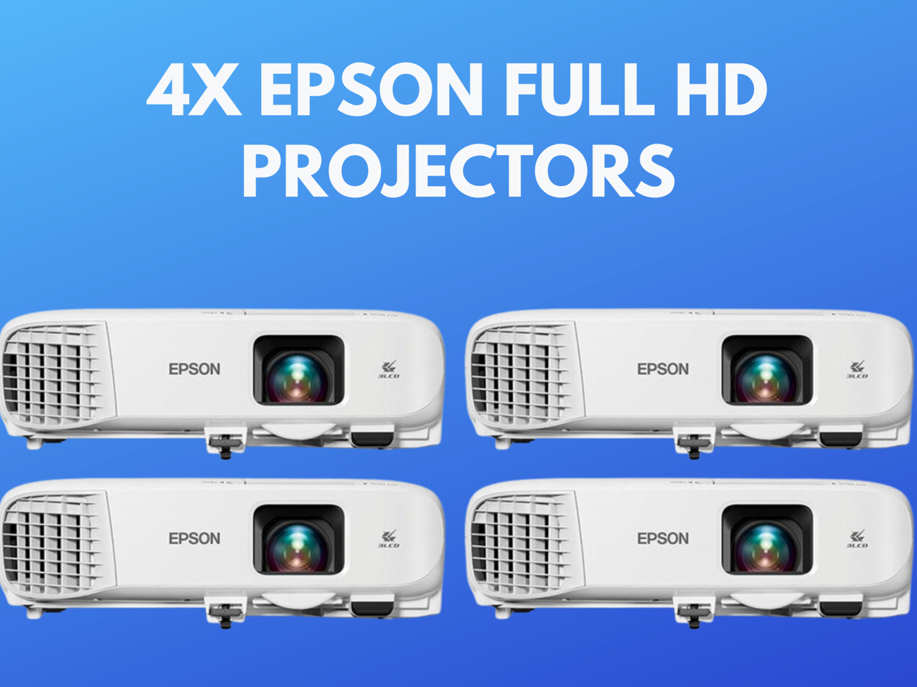4x epson full hd projector 3500 lumens