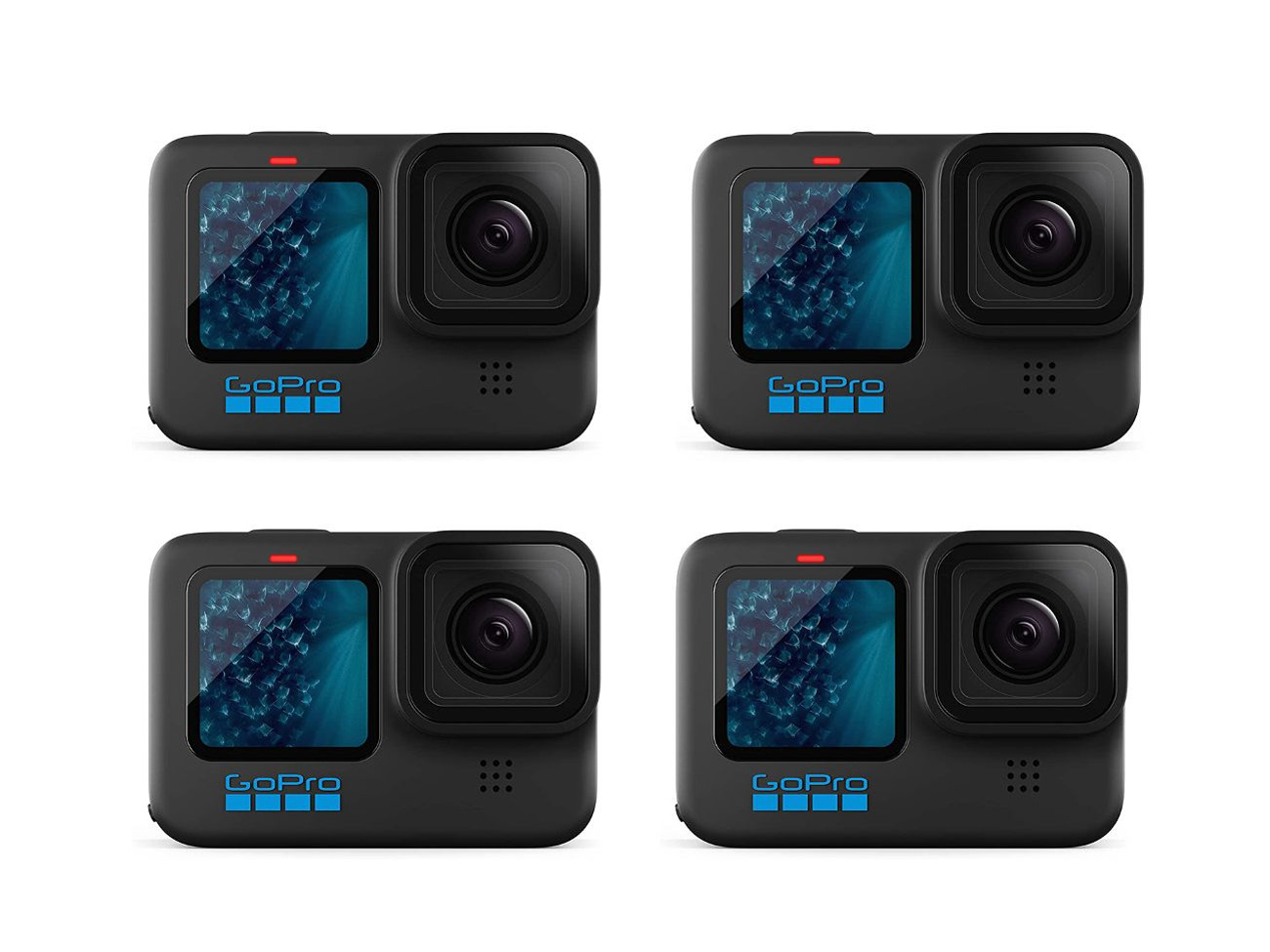 4x gopro hero11 black and accessories