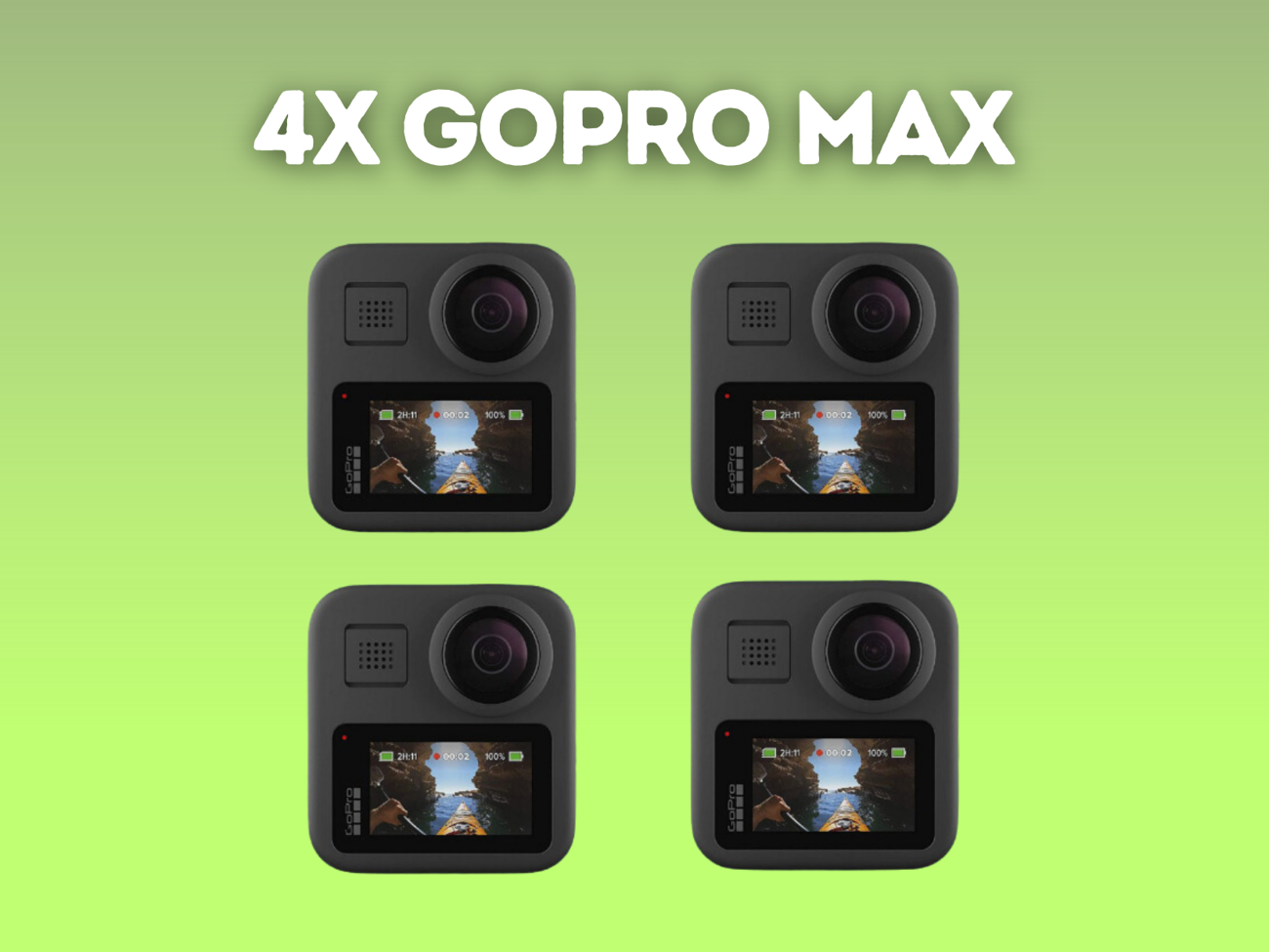 4x gopro max 360 degree digital camera 5.2k