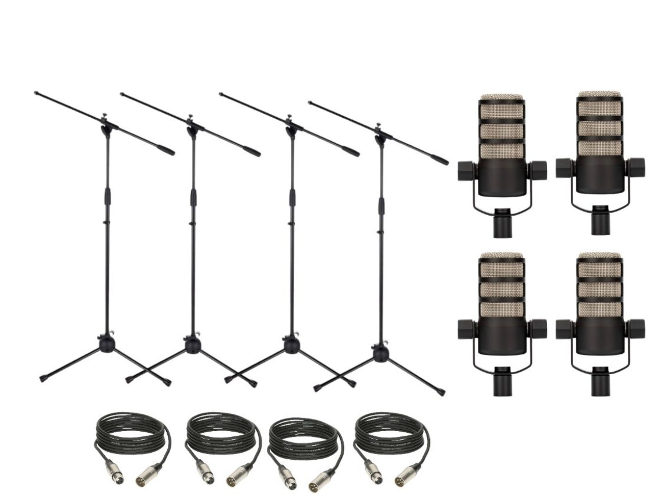 4x microphone stand mic arm podcast xlr rode zoom h 5 6