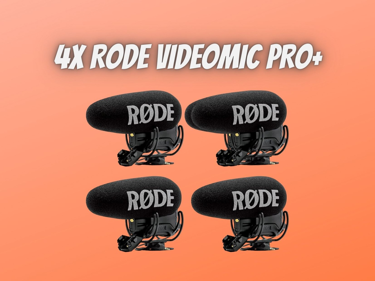 4x rode videomic pro+ pro plus microphones
