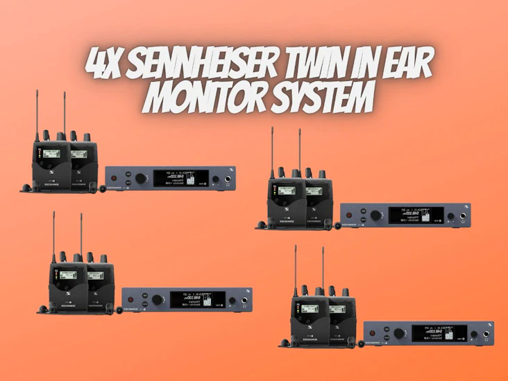 4x sennheiser wifi twin in-ear monitor system, b band