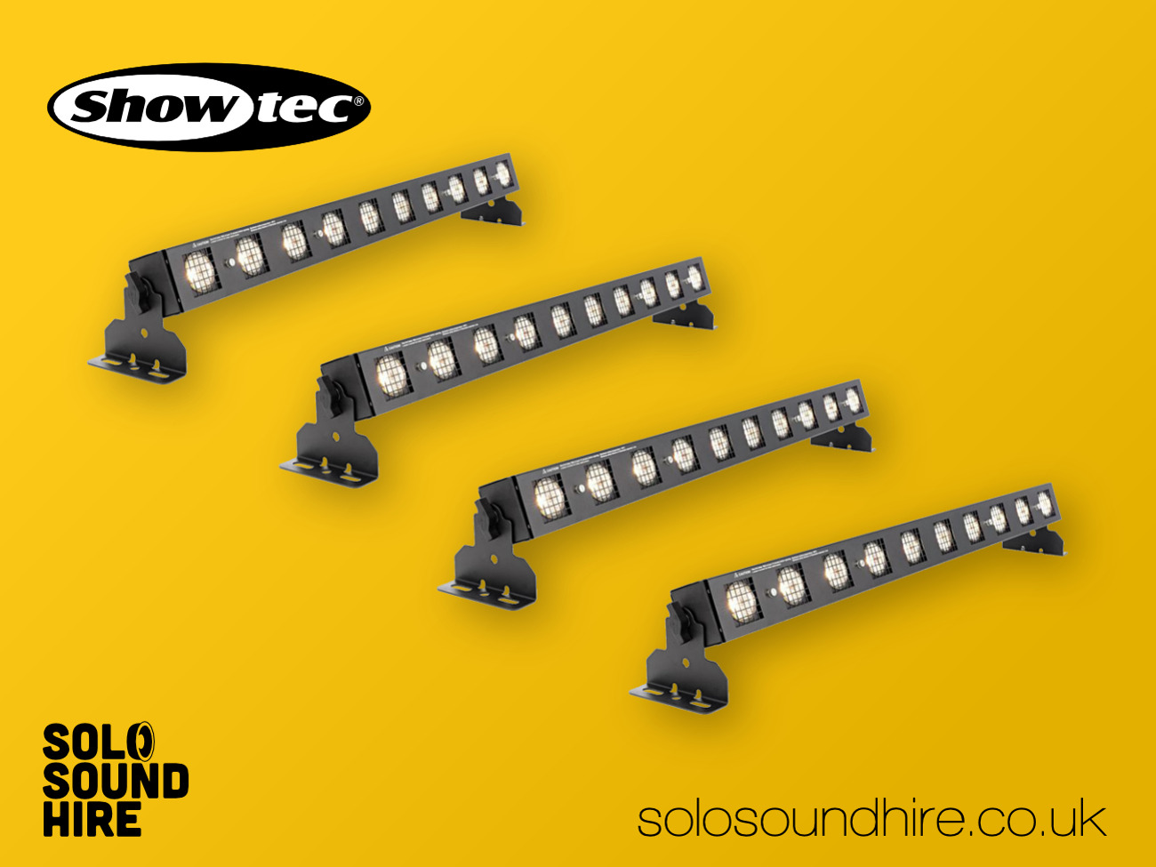 4x showtec sunstrip led batten