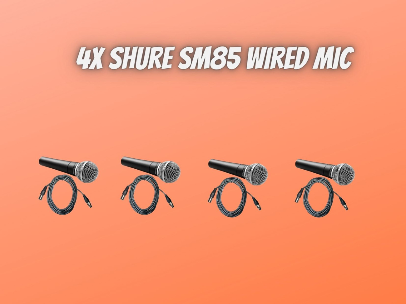 4x shure sm58 wired microphone