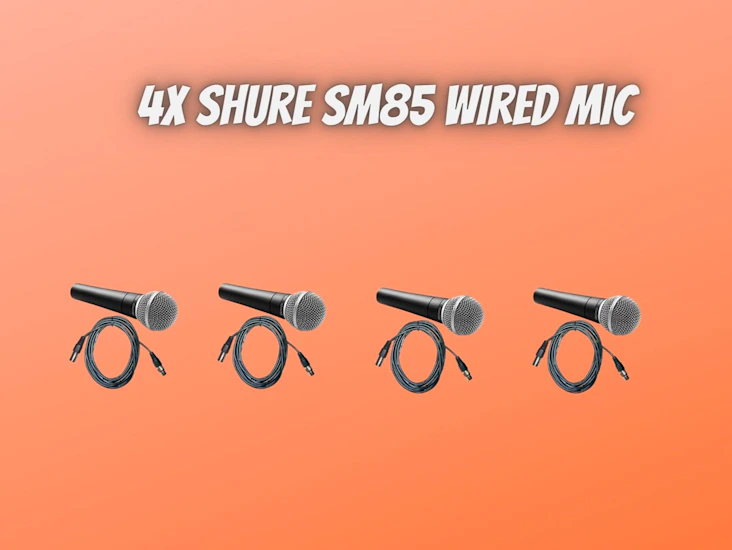 4x shure sm58 wired microphone