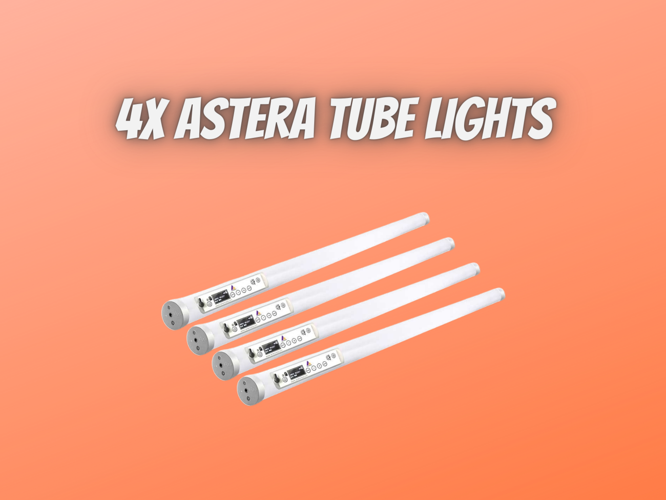 4x tube lights astera titan, film and photography lighting