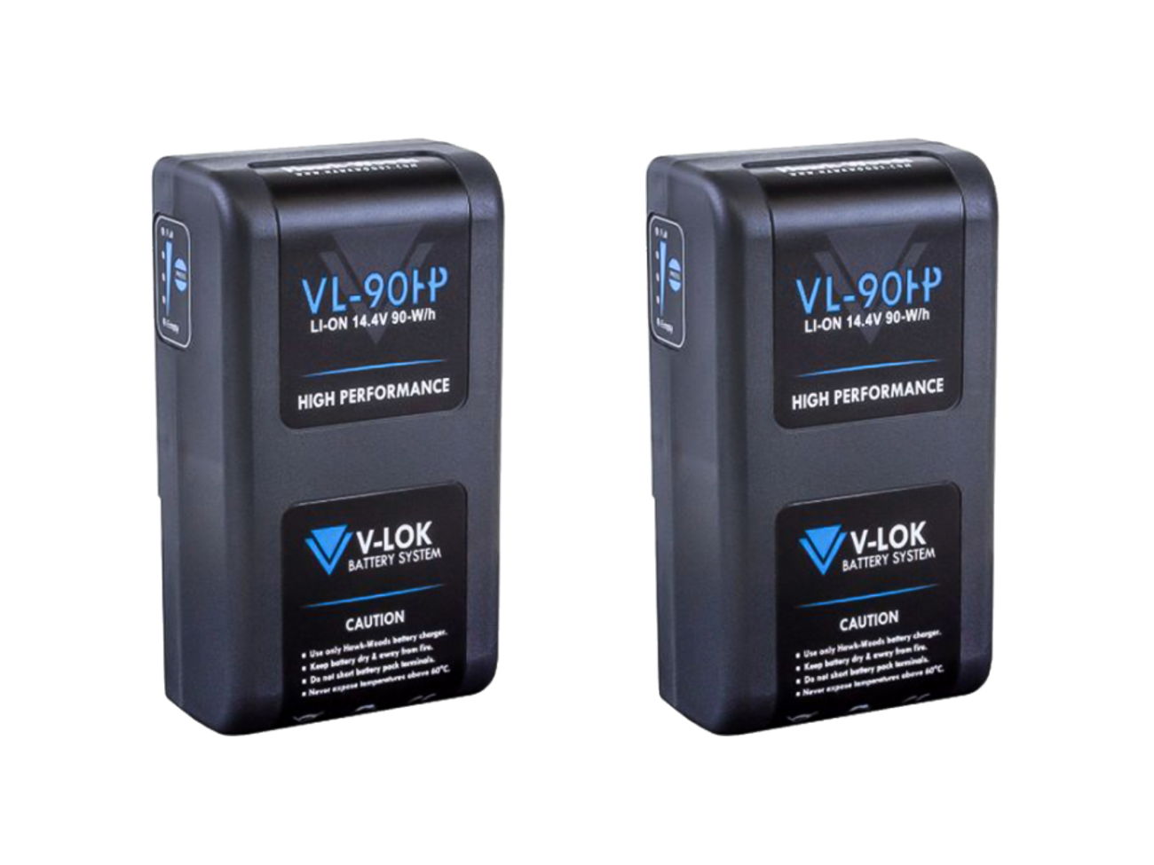 4x v lock batteries + 2 way charger