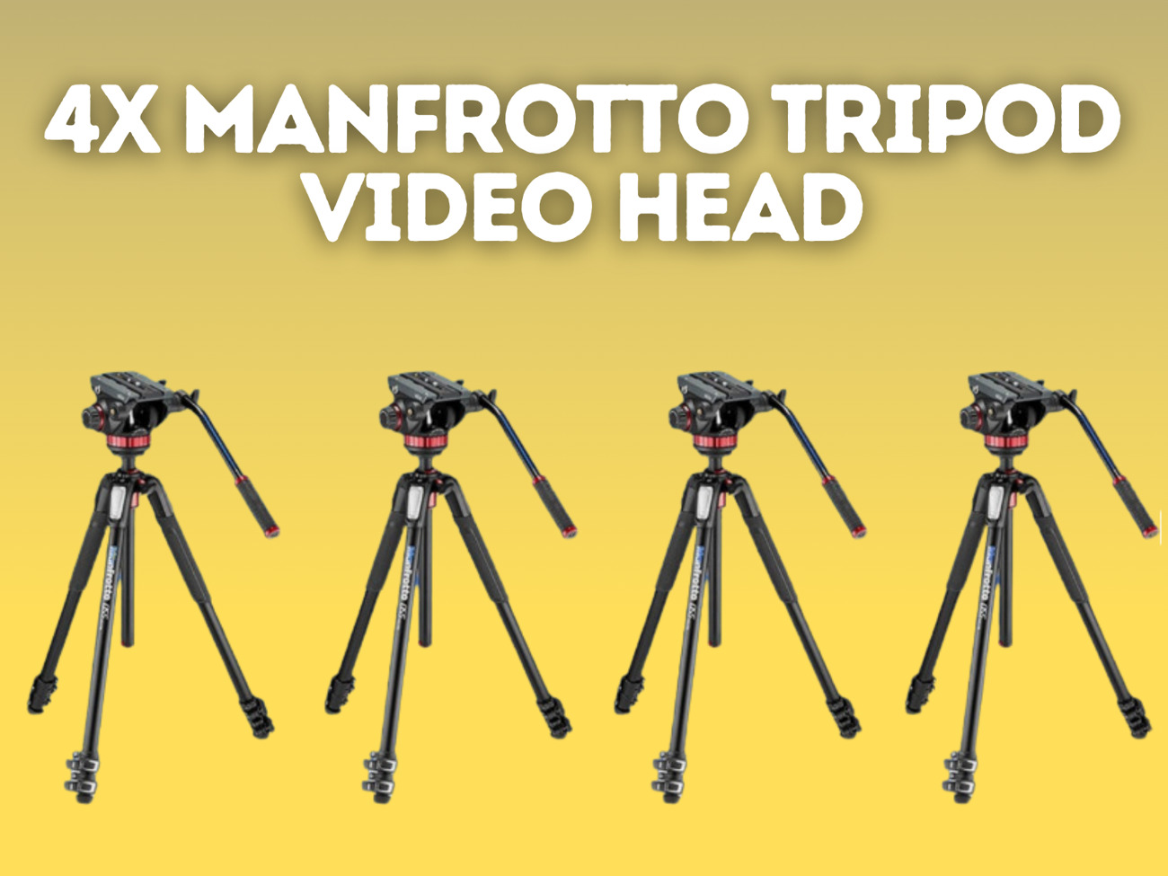 4x video tripod manfrotto tripod 190xprob + head 701hdv