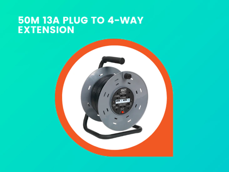 50m 13a plug to 4-way extension