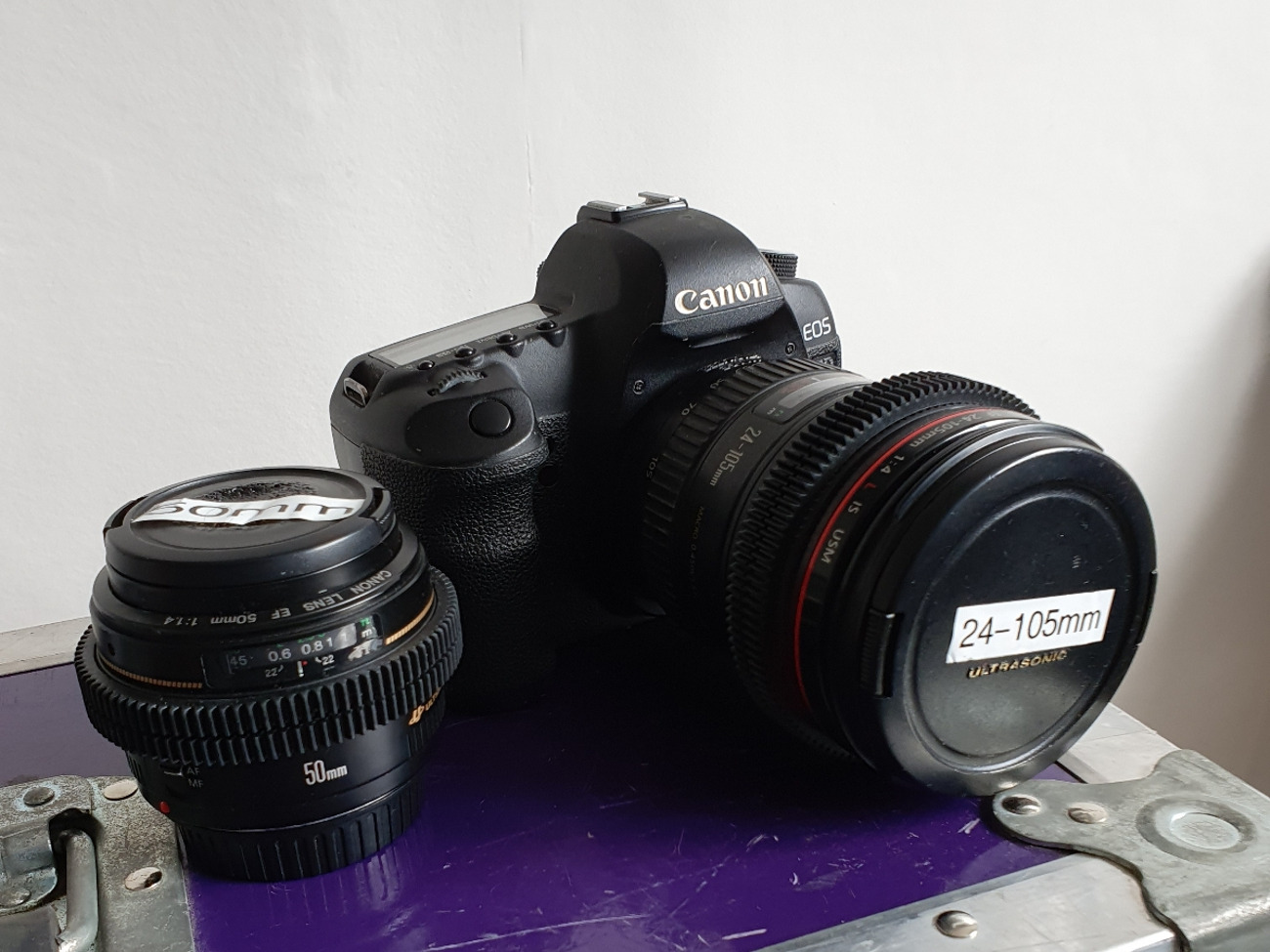 Canon 5d mk2 w 24-105mm, 50mm f1.4