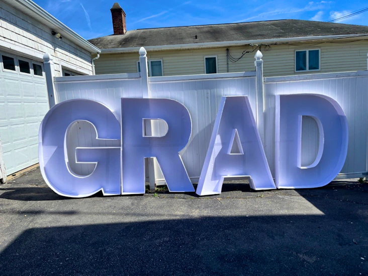 5ft styrofoam marquee grad letters