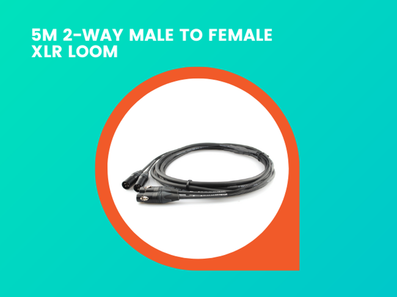 5m  2-way male to female xlr loom