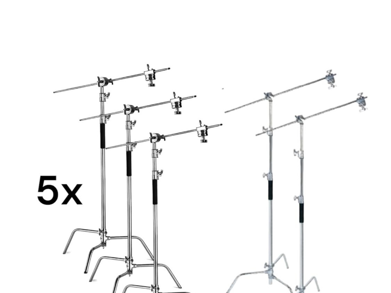 5x c-stand with arm light led stands grip mount tripod