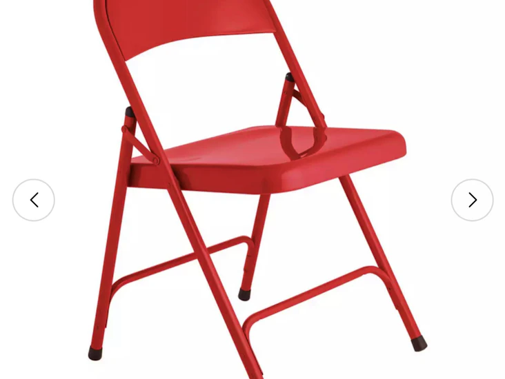 10x multi color folding metal chairs