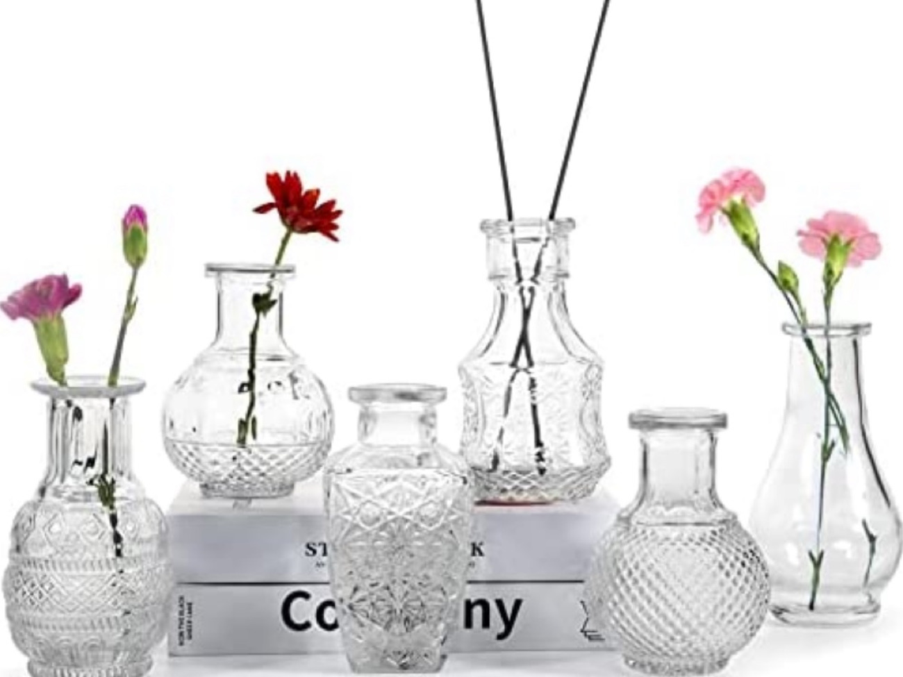 6  bud mini vases