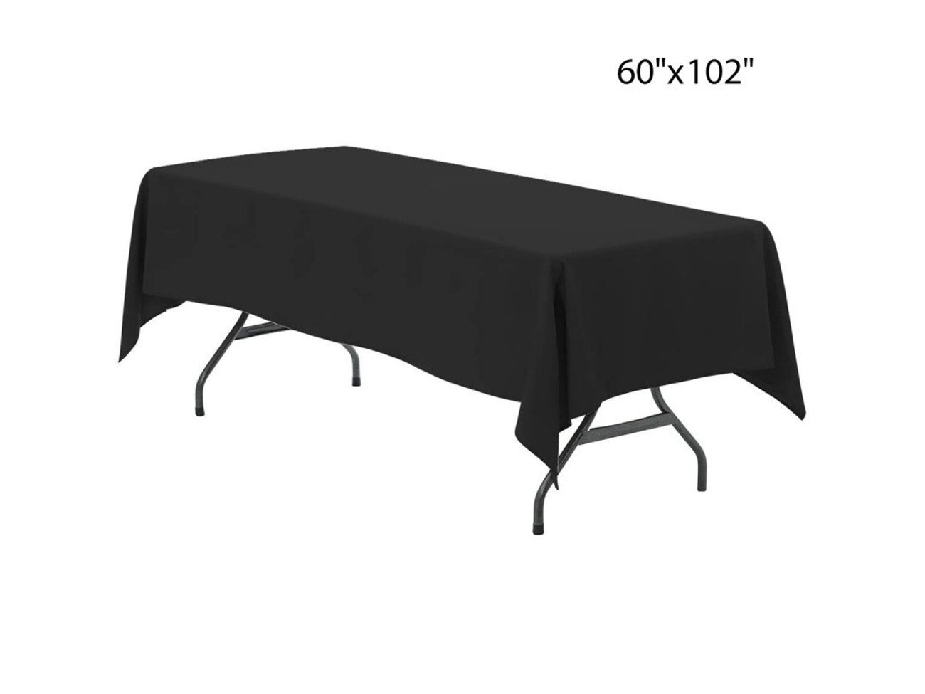 60"x102" table cover - black