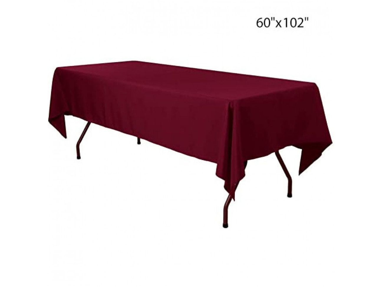 60"x102" table cover - burgundy