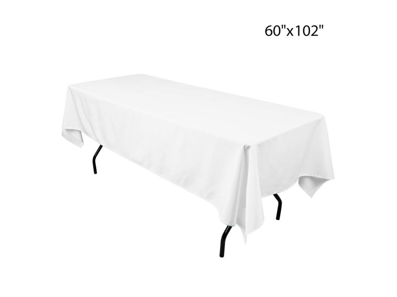 60"x102" table cover - white