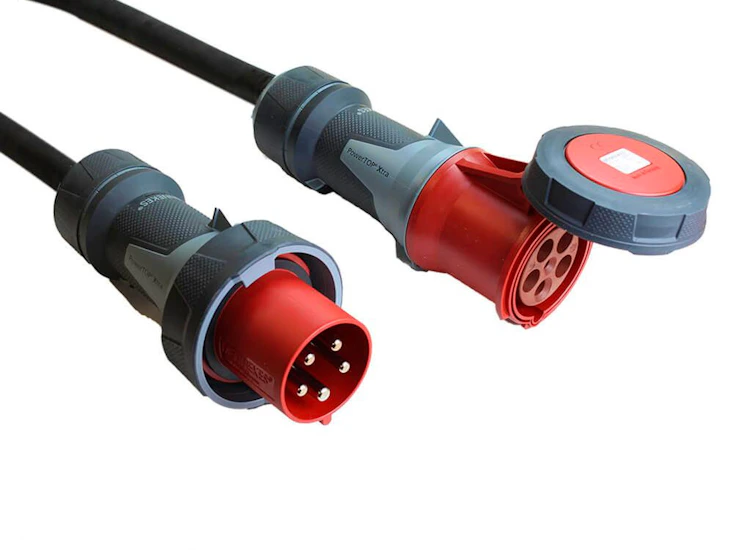 63 amp 3 phase+n+e 20 meter extension cable
