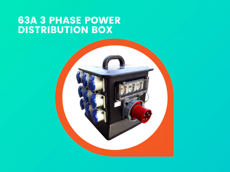 63a 3 phase power distribution box