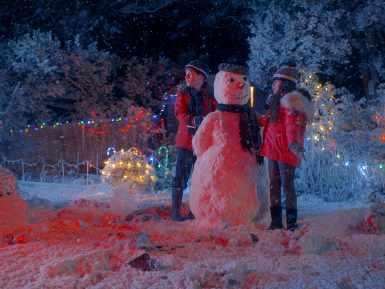 64m multi-coloured led fairy lights outdoor