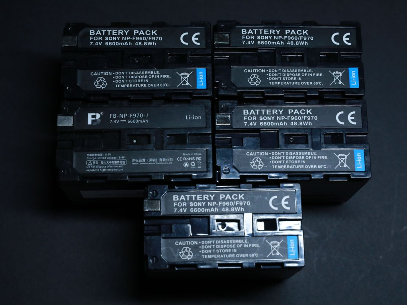 6600 mah np-f960/f970 