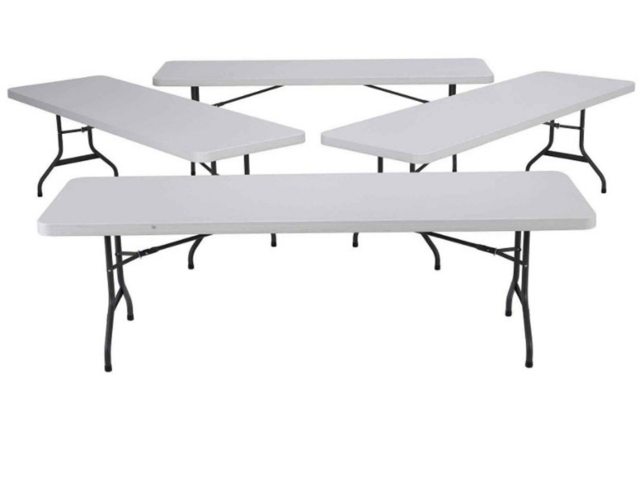4 folding benches & 6ft folding table