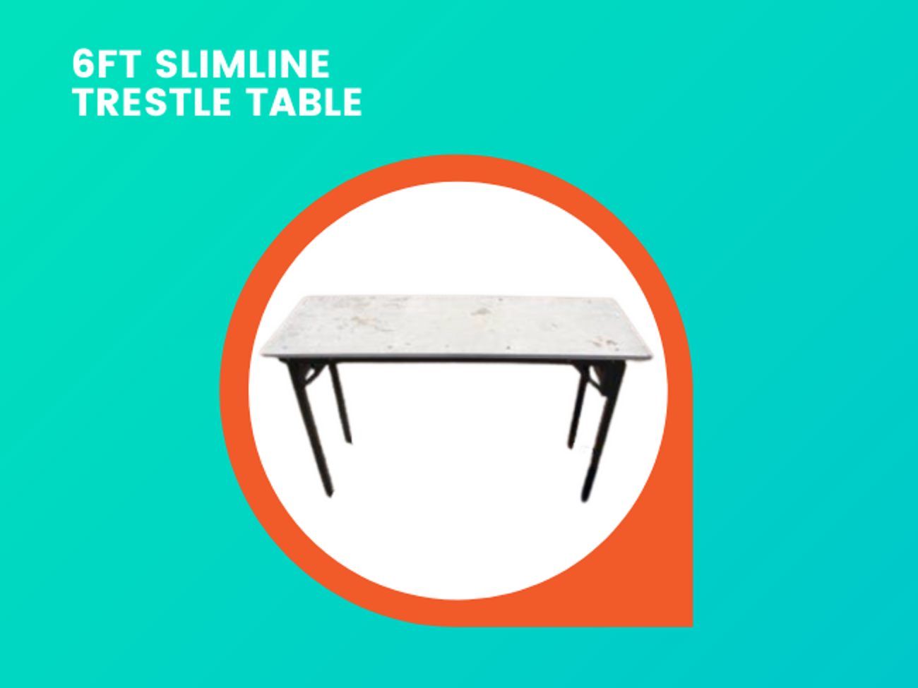 6ft slimline trestle table