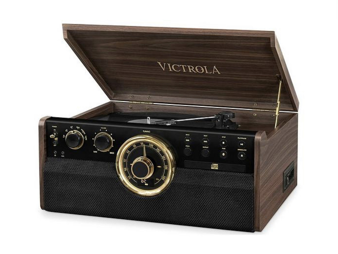 6-in-1 music centre bluetooth record player cd 