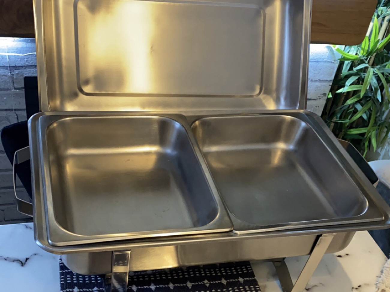 6x chafing dish (2 section tray)