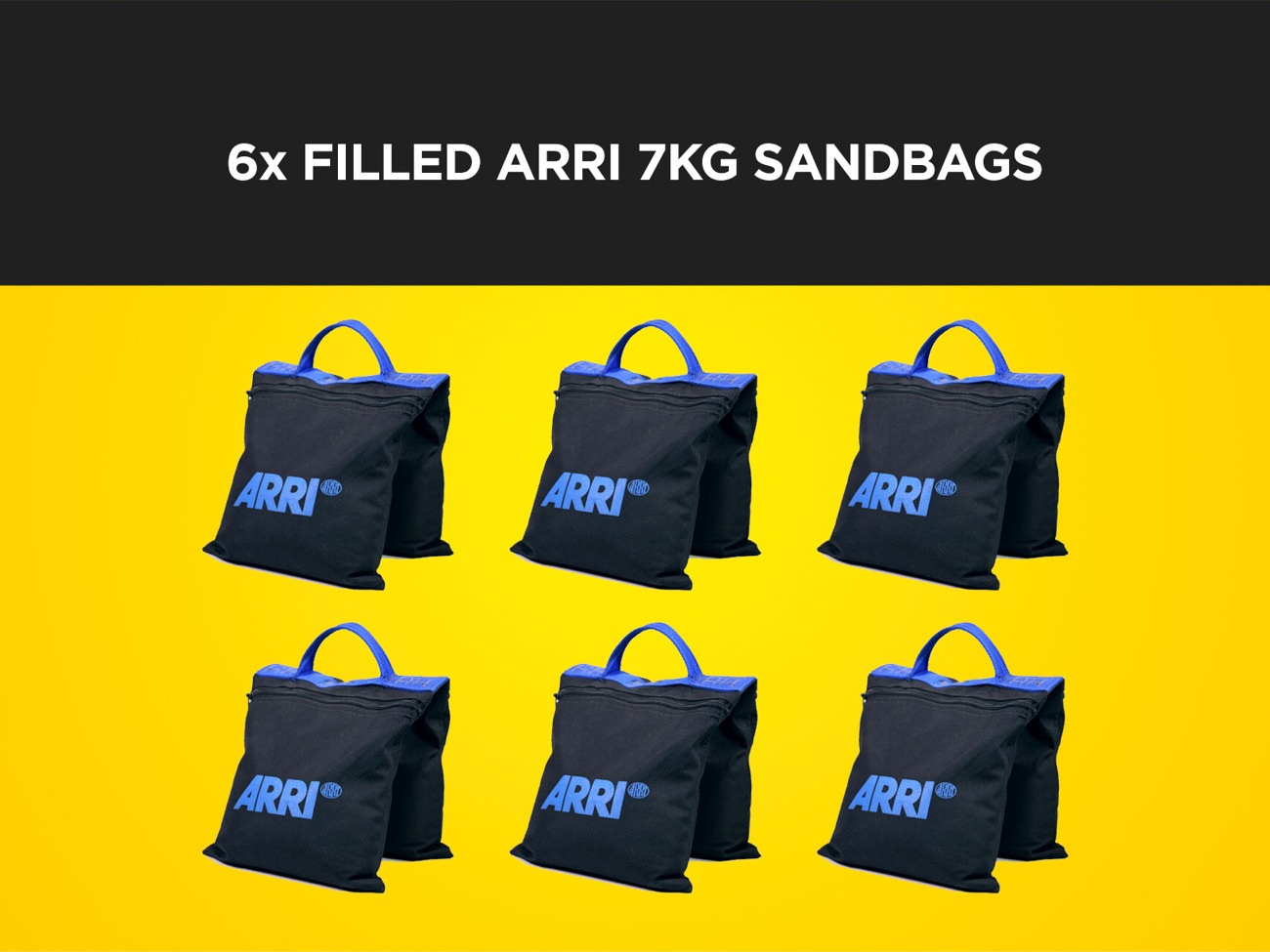 6x filled 7kg arri sandbags for stands (sand bags)
