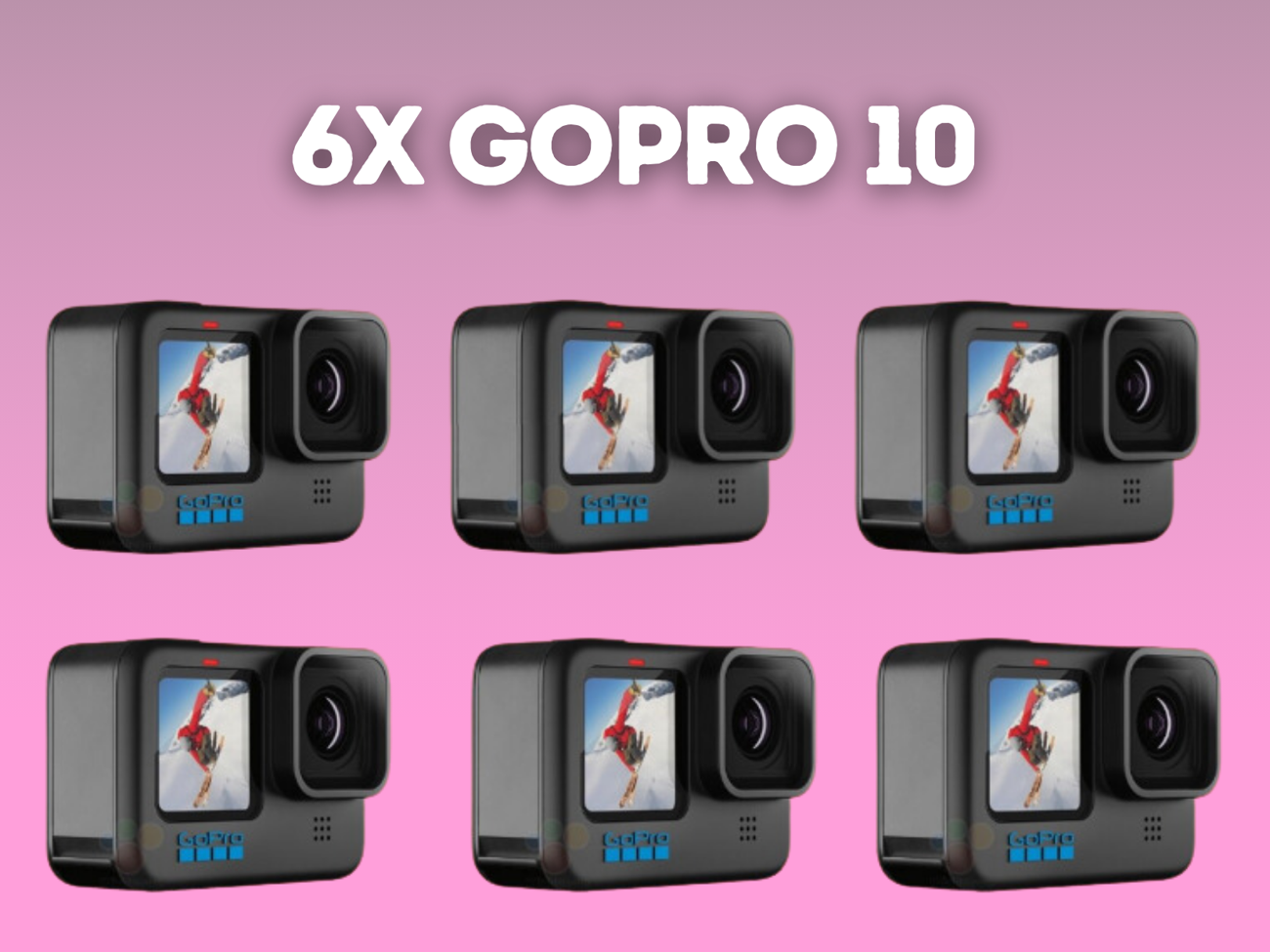 6x gopro 10 vlogging, action camera