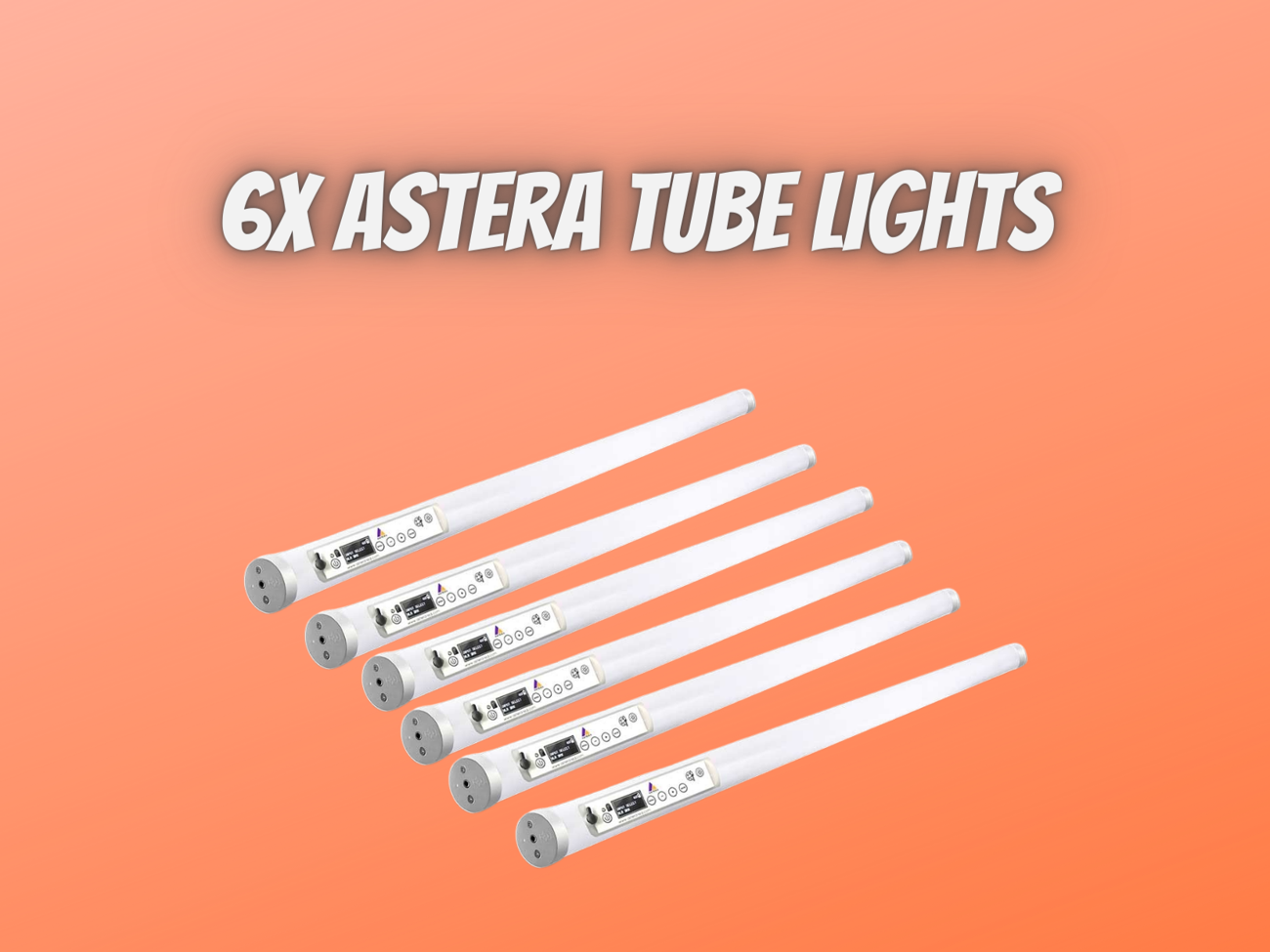 6x tube light astera titan, photography and film lighting