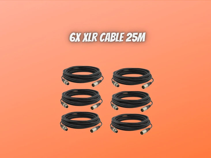 6x xlr cables 25m