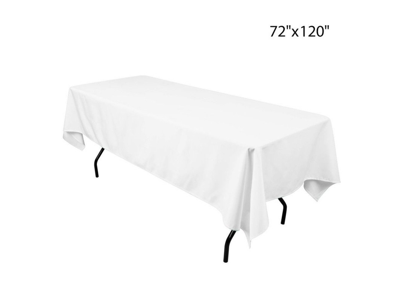 72"x120" table cover - white