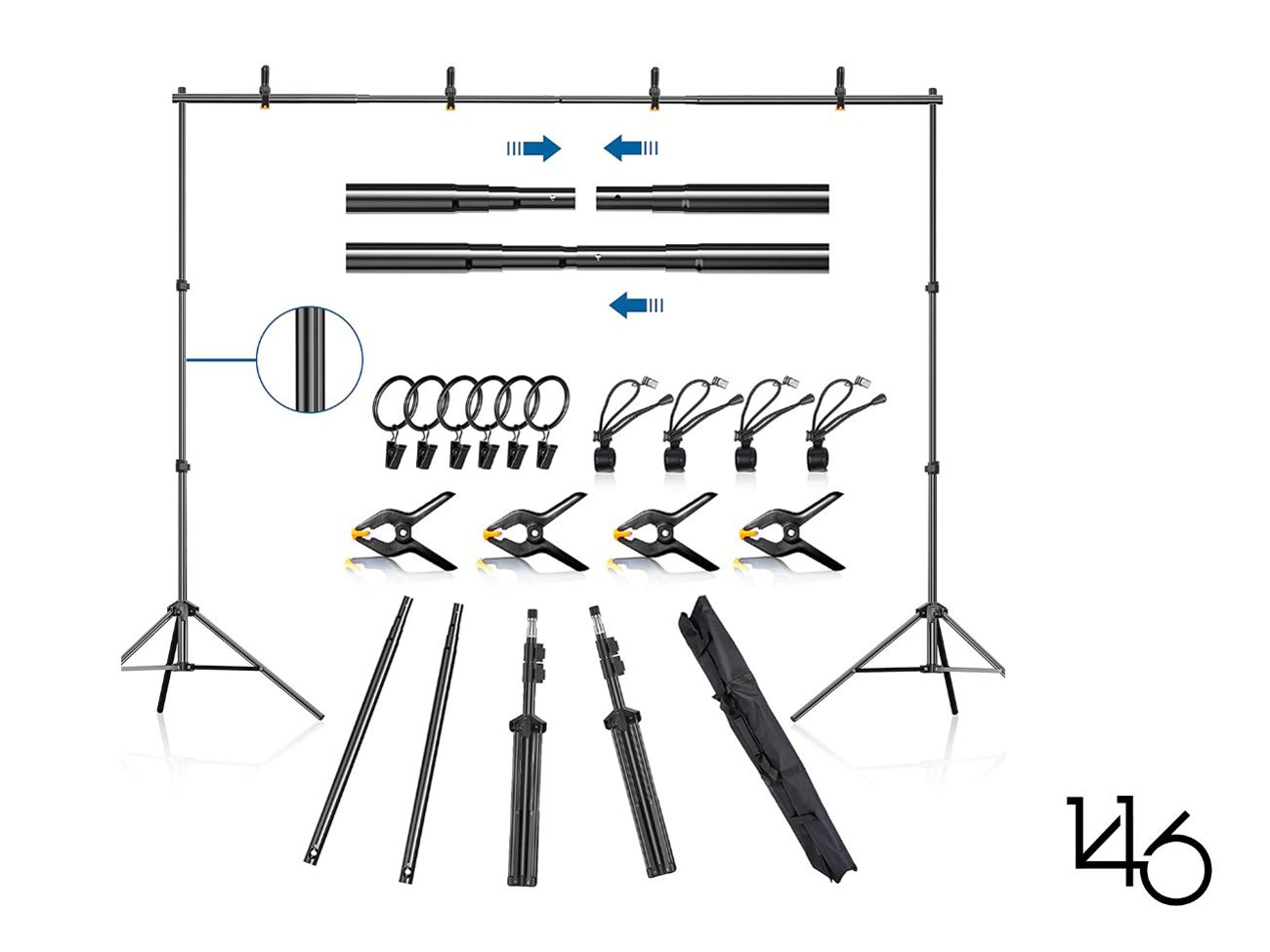 7ft x 10ft backdrop kit 