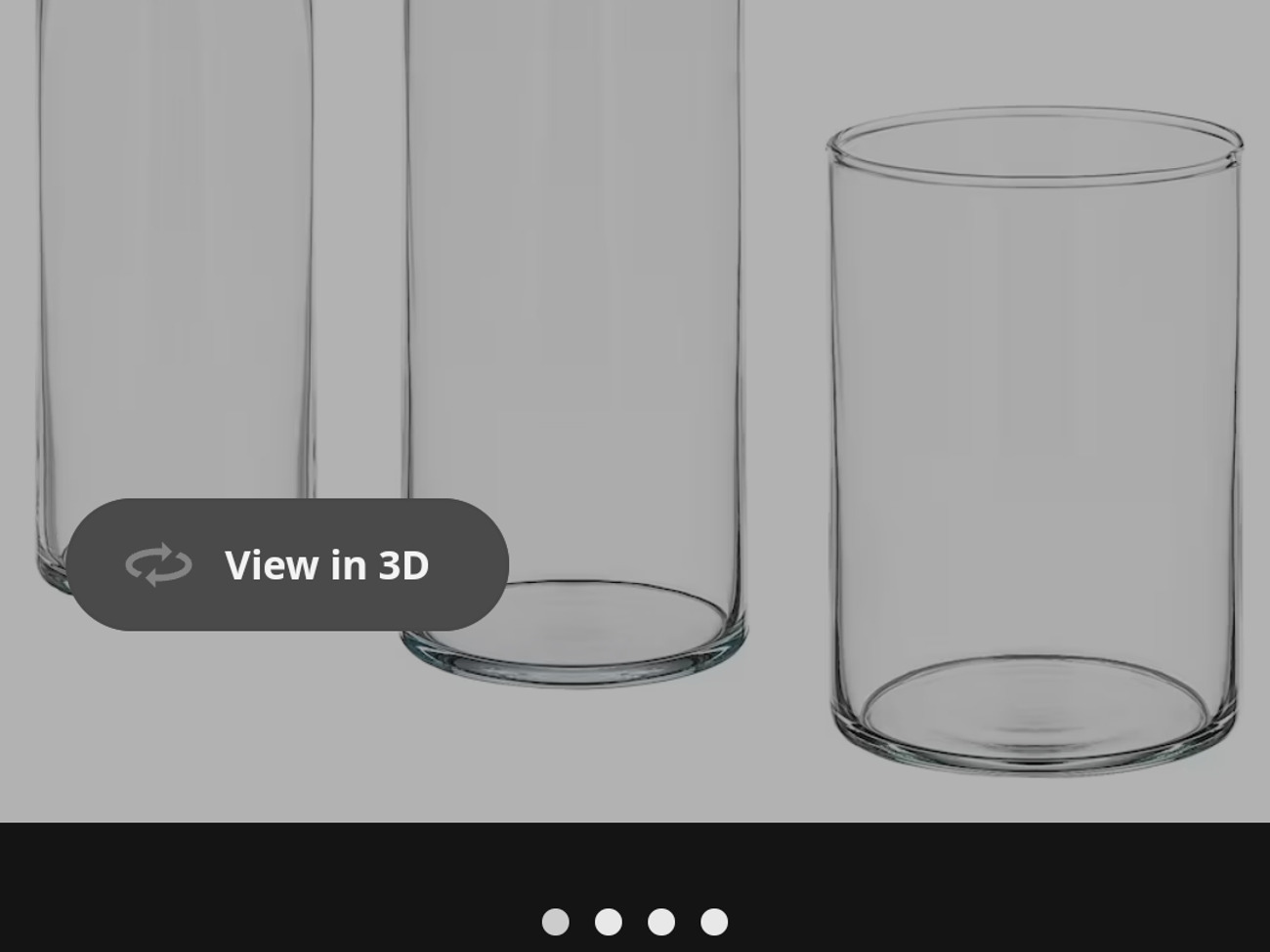 8 sets of 3 cylinder vases, 24 in total with mirror base.