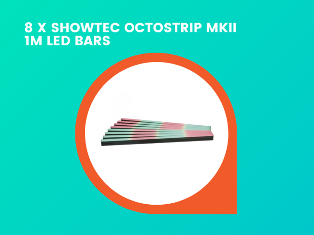 8 x showtec octostrip mkii 1m led bars 