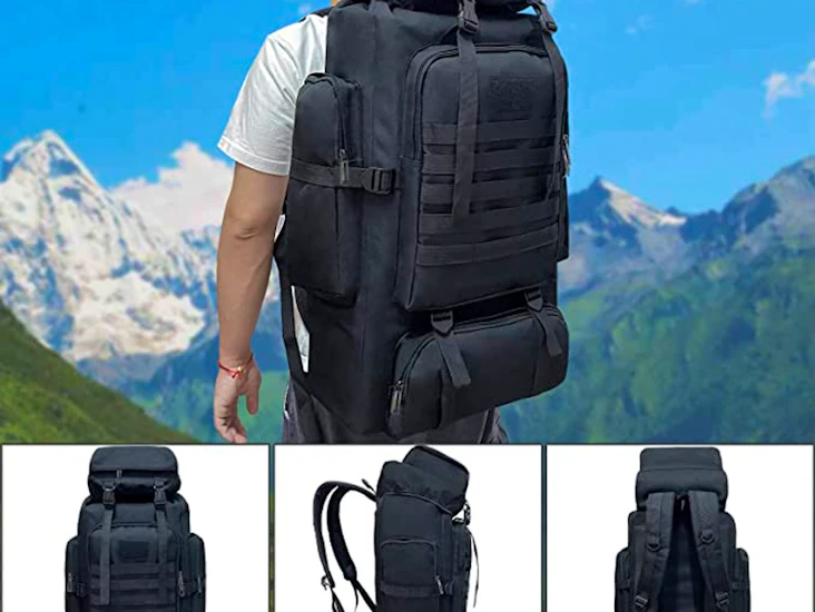 80l camping hiking backpack