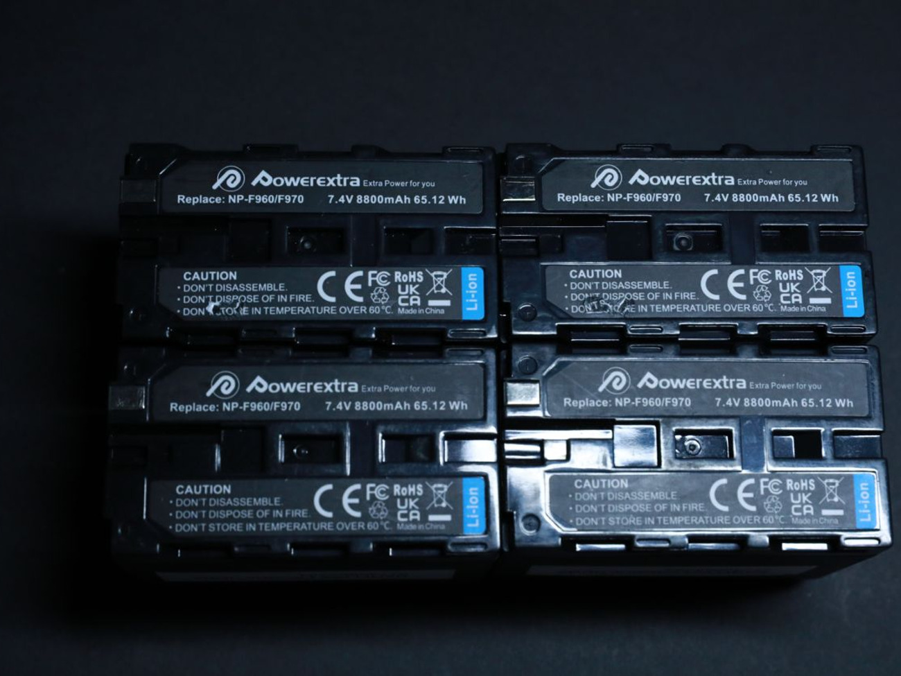 8800 mah np-f960/f970 batteries 