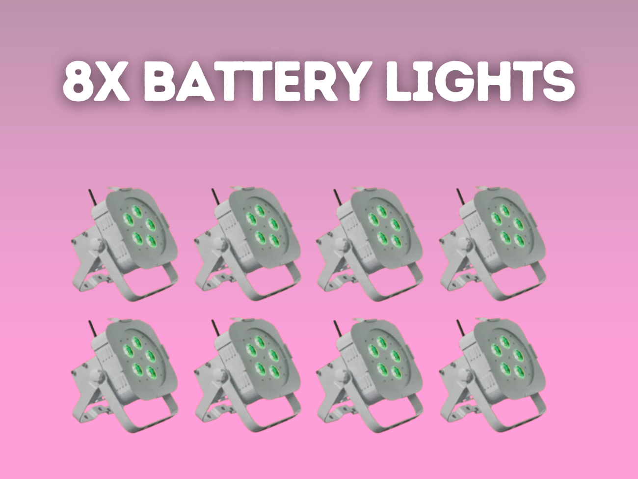 8x american dj wifly battery lights rgb uplight led