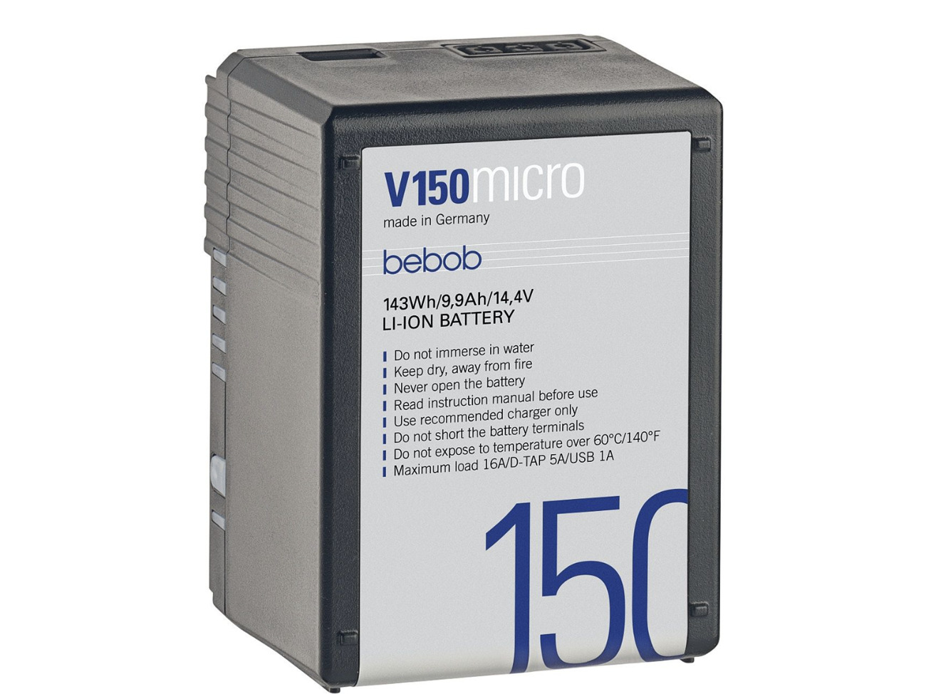 8x bebob 150wh micro v-lock battery + 8way charger