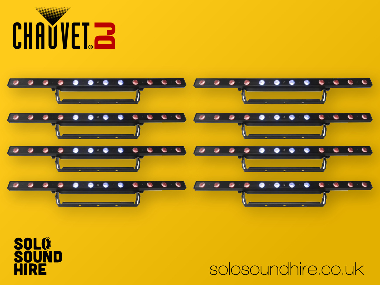 8x chauvet dj colorband pix usb led batten
