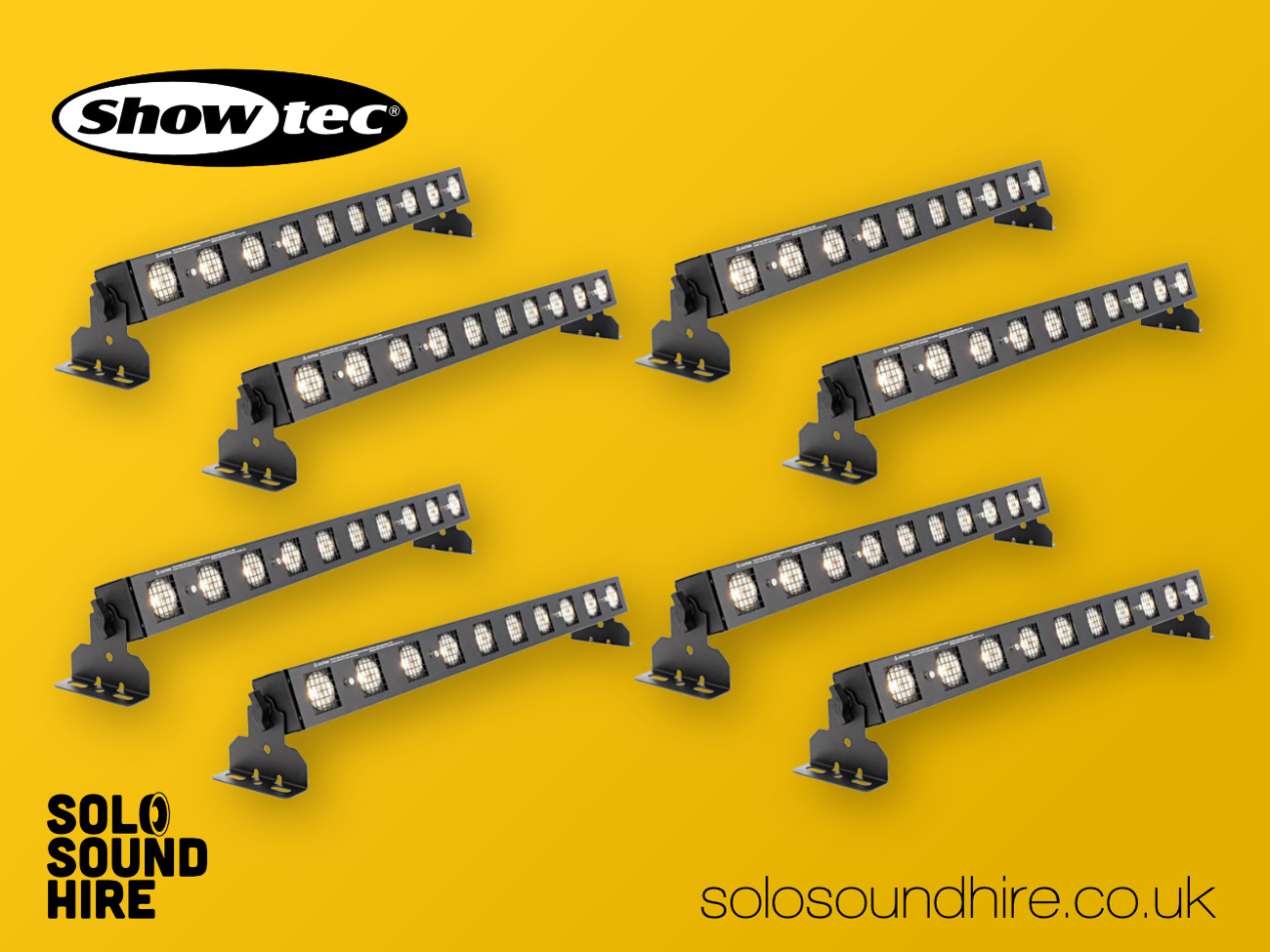 8x showtec sunstrip led batten