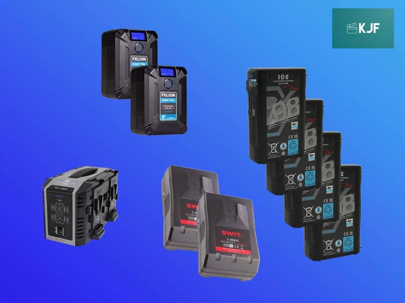 8x vlock battery kit w/ 4 way charger