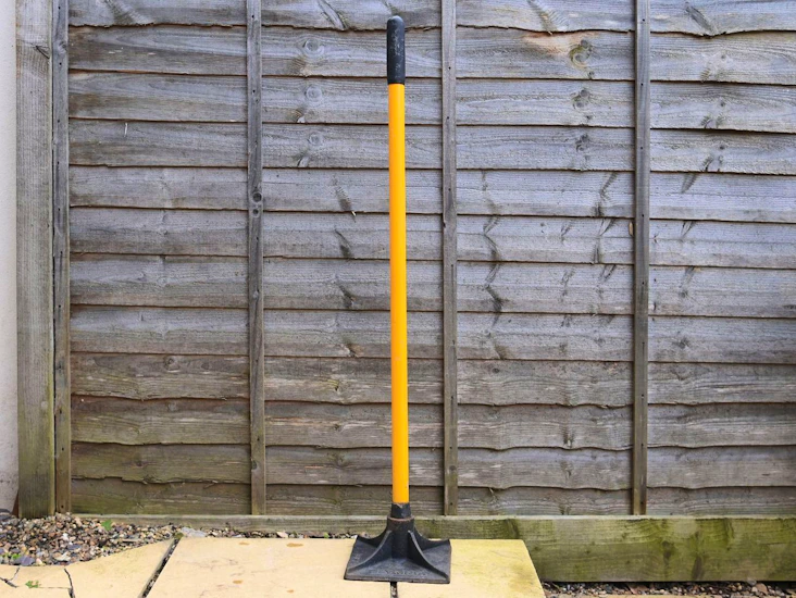 8x8" hand tamper ground compacting tool fibreglass handle